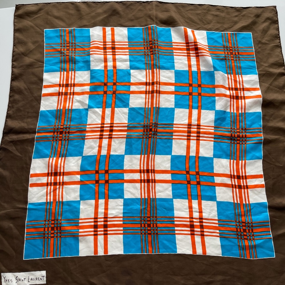 Authentic Yves Saint Laurent Silk Scarf